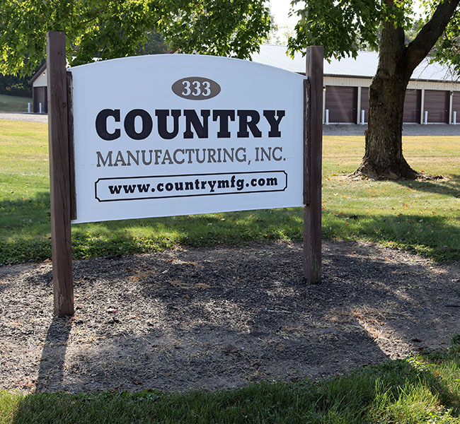 Country Manufacturing Inc. sign